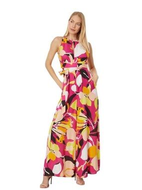 Ted Baker Molliah Halterneck Jumpsuit With Wrap Bodice Size 1